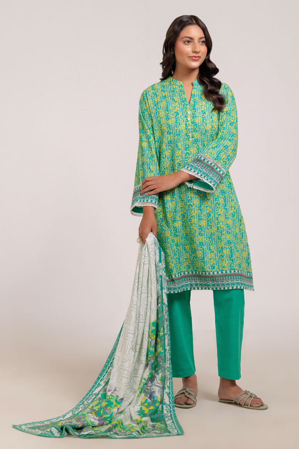 GREEN-KHADDAR-3 PIECE (WS7243P50)