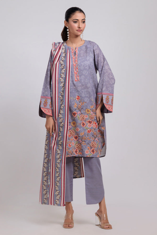 GREY-KHADDAR-3 PIECE (WS7243P54)