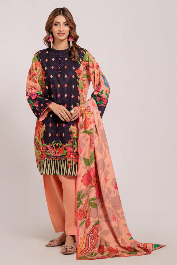 PEACH-KHADDAR-3 PIECE (WS7243P55)