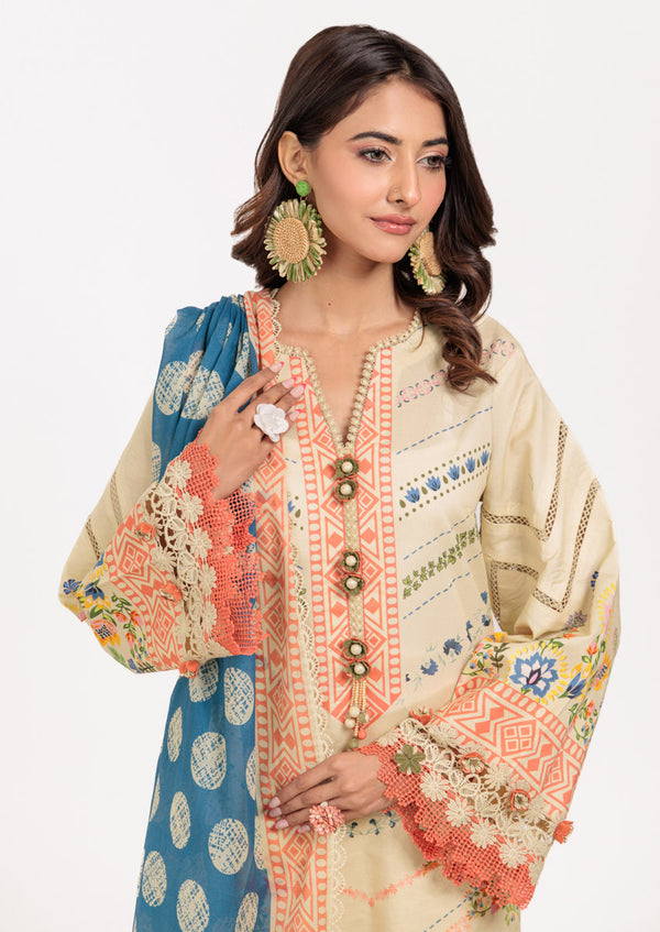 Beige Blossom - 2 Pc (WU25SD2013)