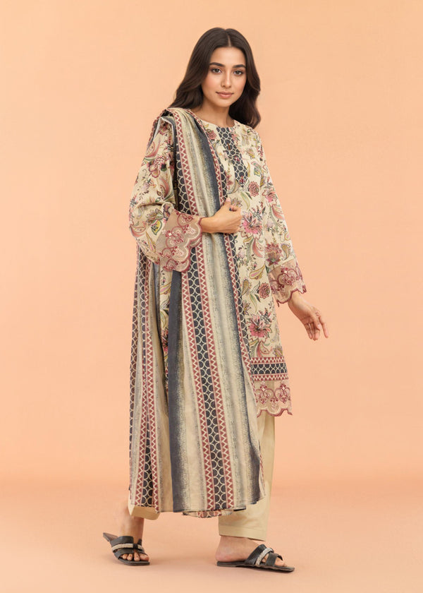 Beige-Lawn-3 Piece (WU3PPBS25KA7A14P)