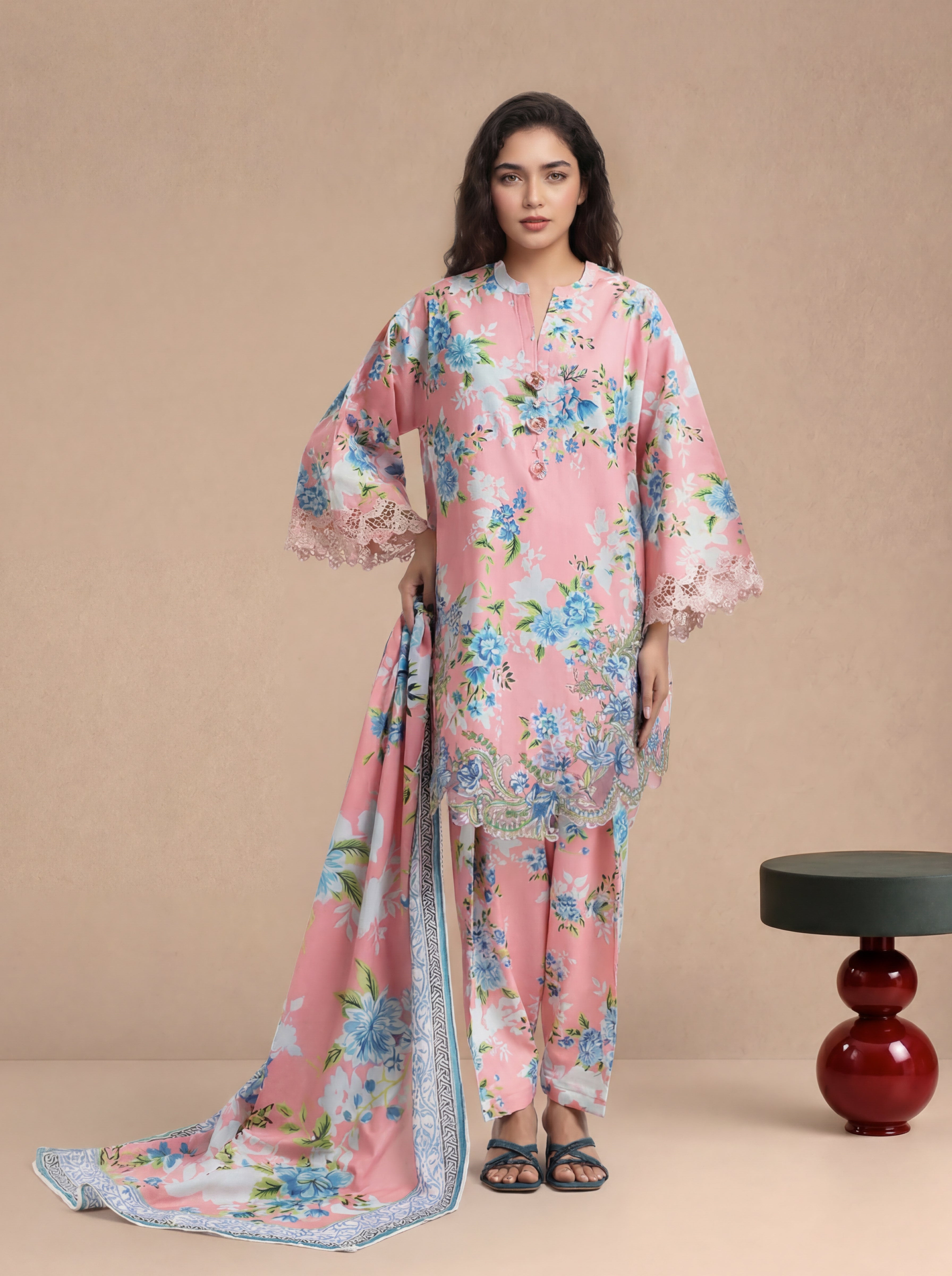 Bonanza Satrangi Blossom - 3 Pc (WU3PPBS26KA2M4), view 1