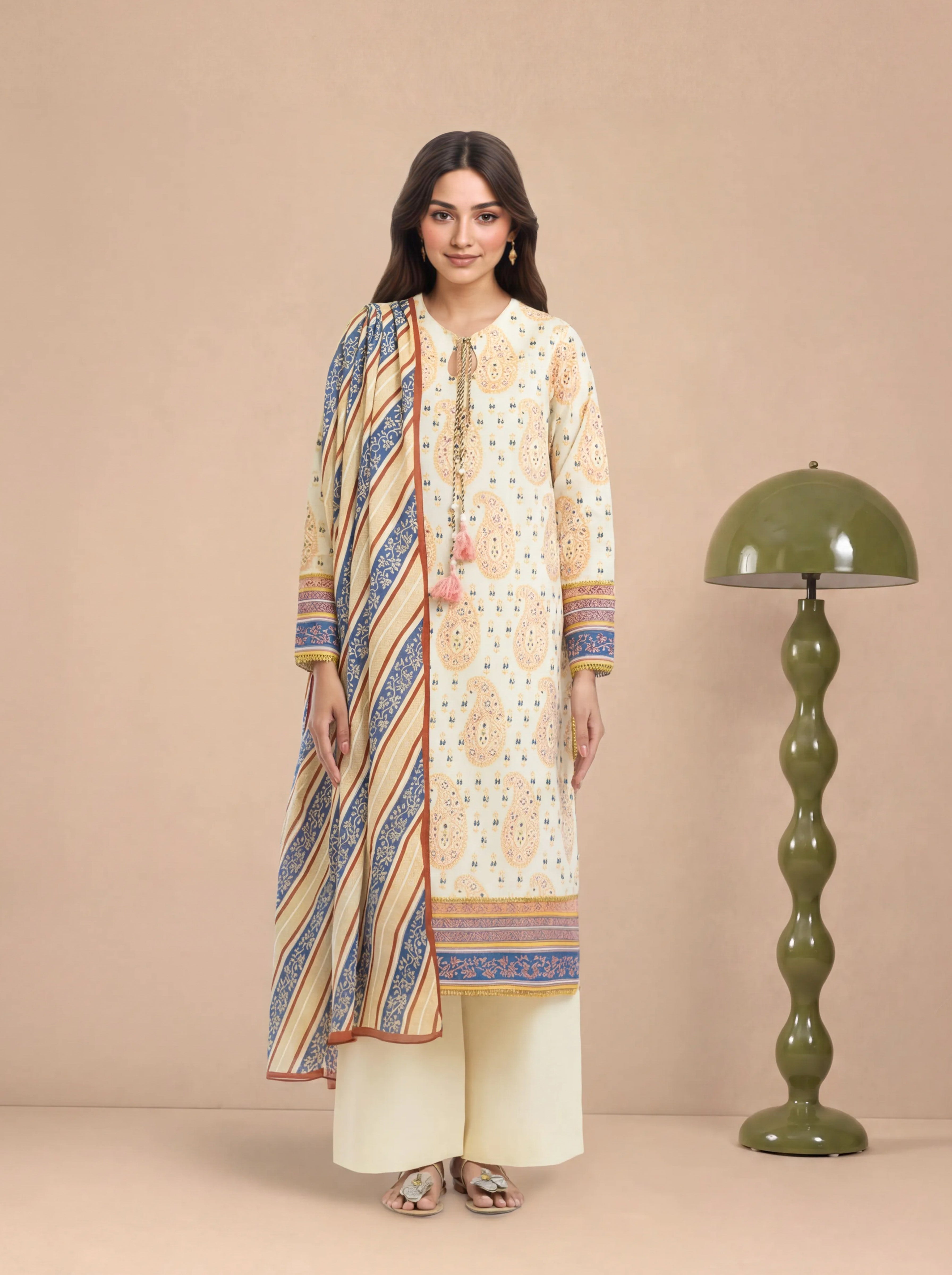 Bonanza Satrangi Mughal Paisley - 3 Pc (WU3PPBS26LI1F18), view 1