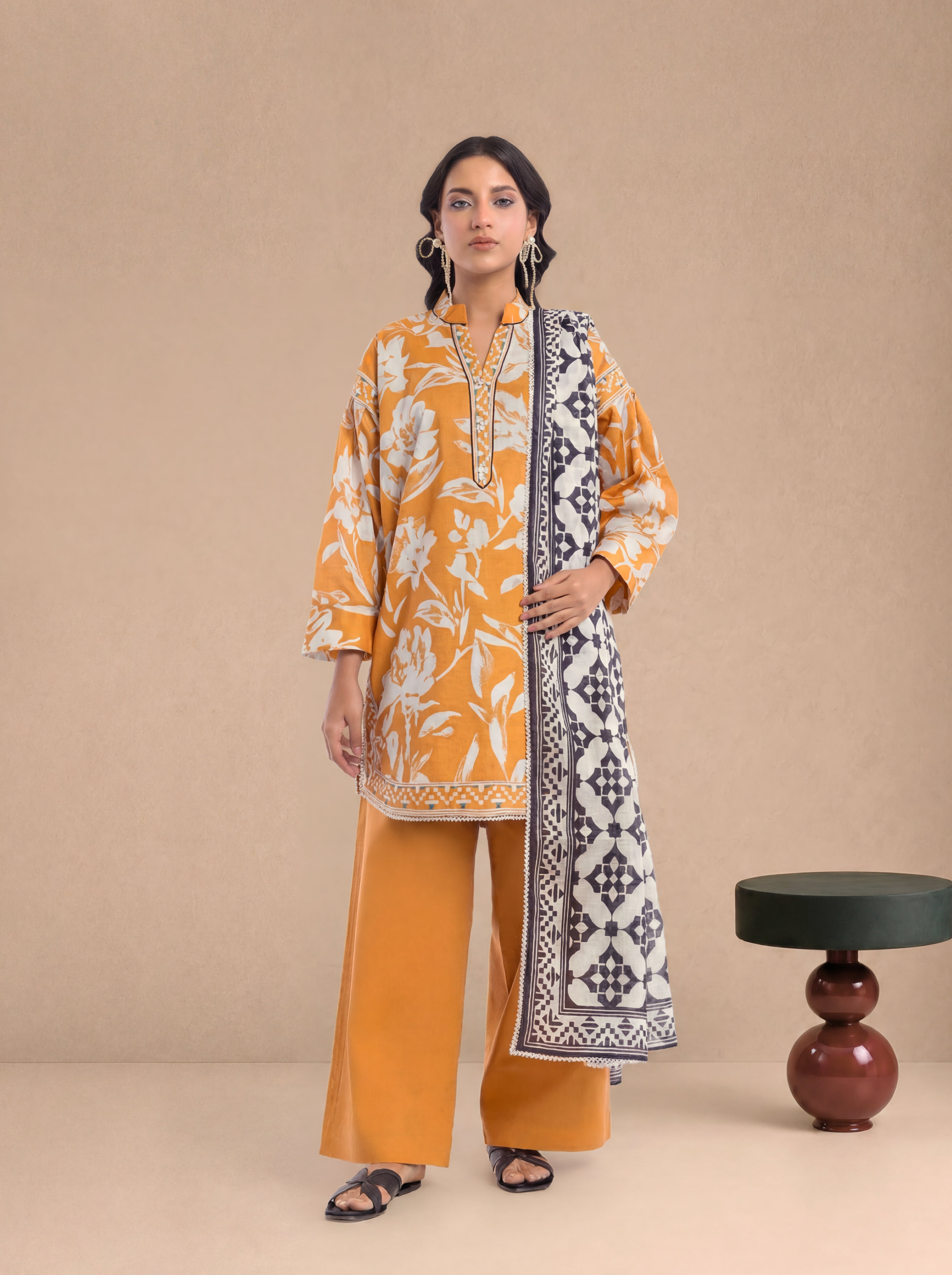 Bonanza Satrangi Peony - 3 Pc (WU3PPBS26LI1F48), view 1