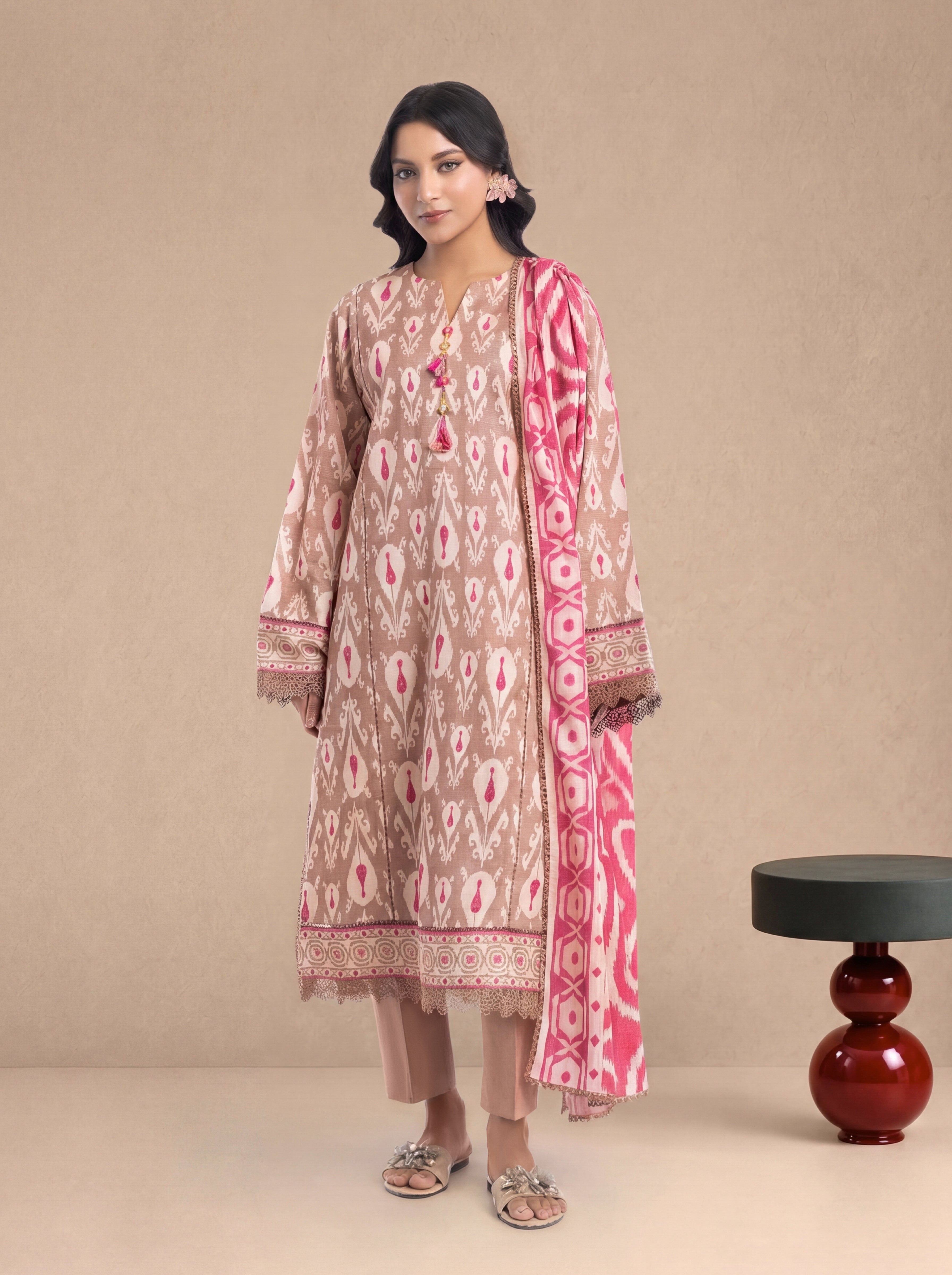 Bonanza Satrangi Fariya - 3 Pc (WU3PPBS26LI1F87), view 1