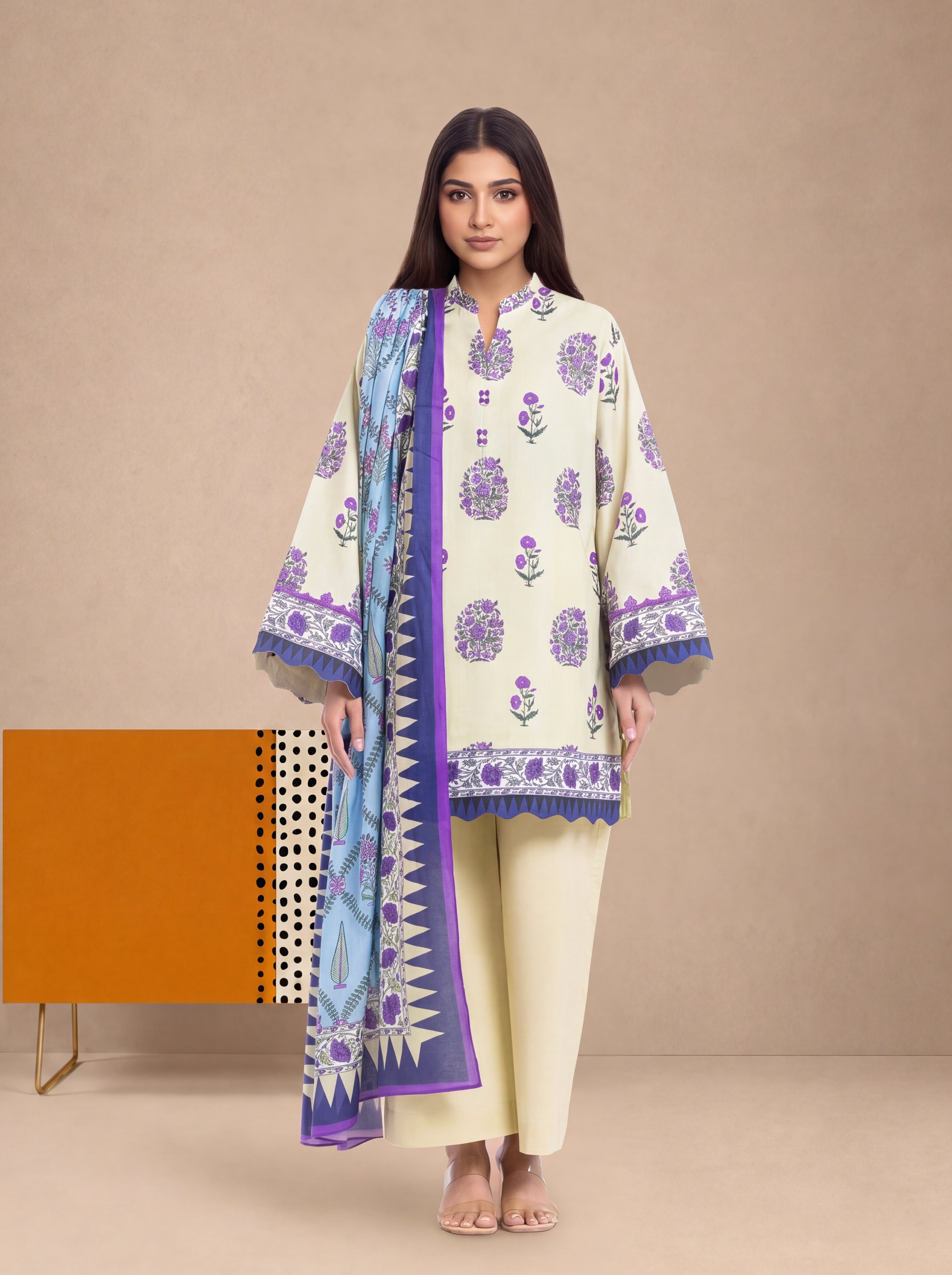 Bonanza Satrangi Frozen Dew - 3 Pc (WU3PPBS26LI2M36), view 1