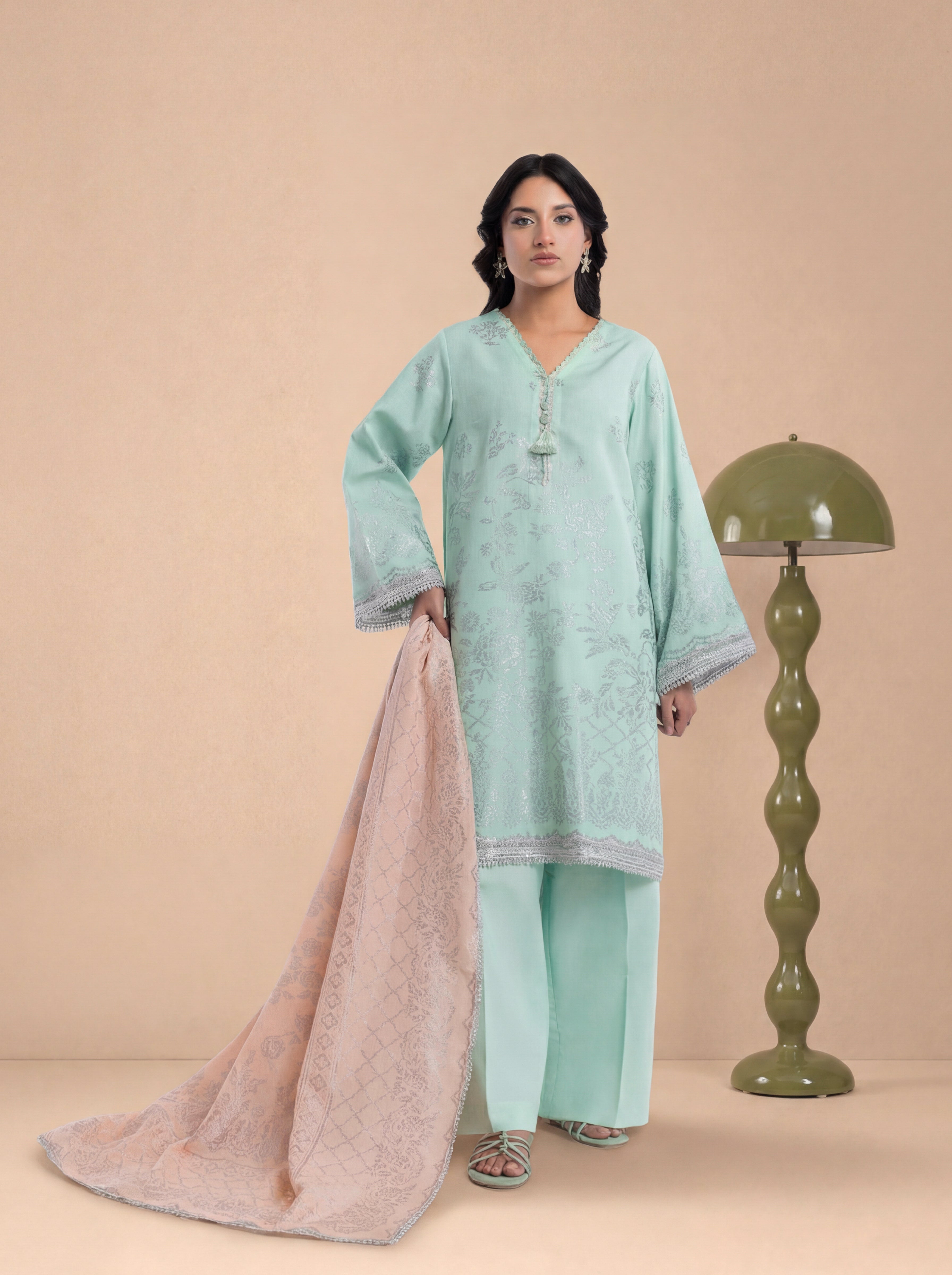 Bonanza Satrangi Feroza - 3 Pc (WU3PSBS26K1F21), view 1