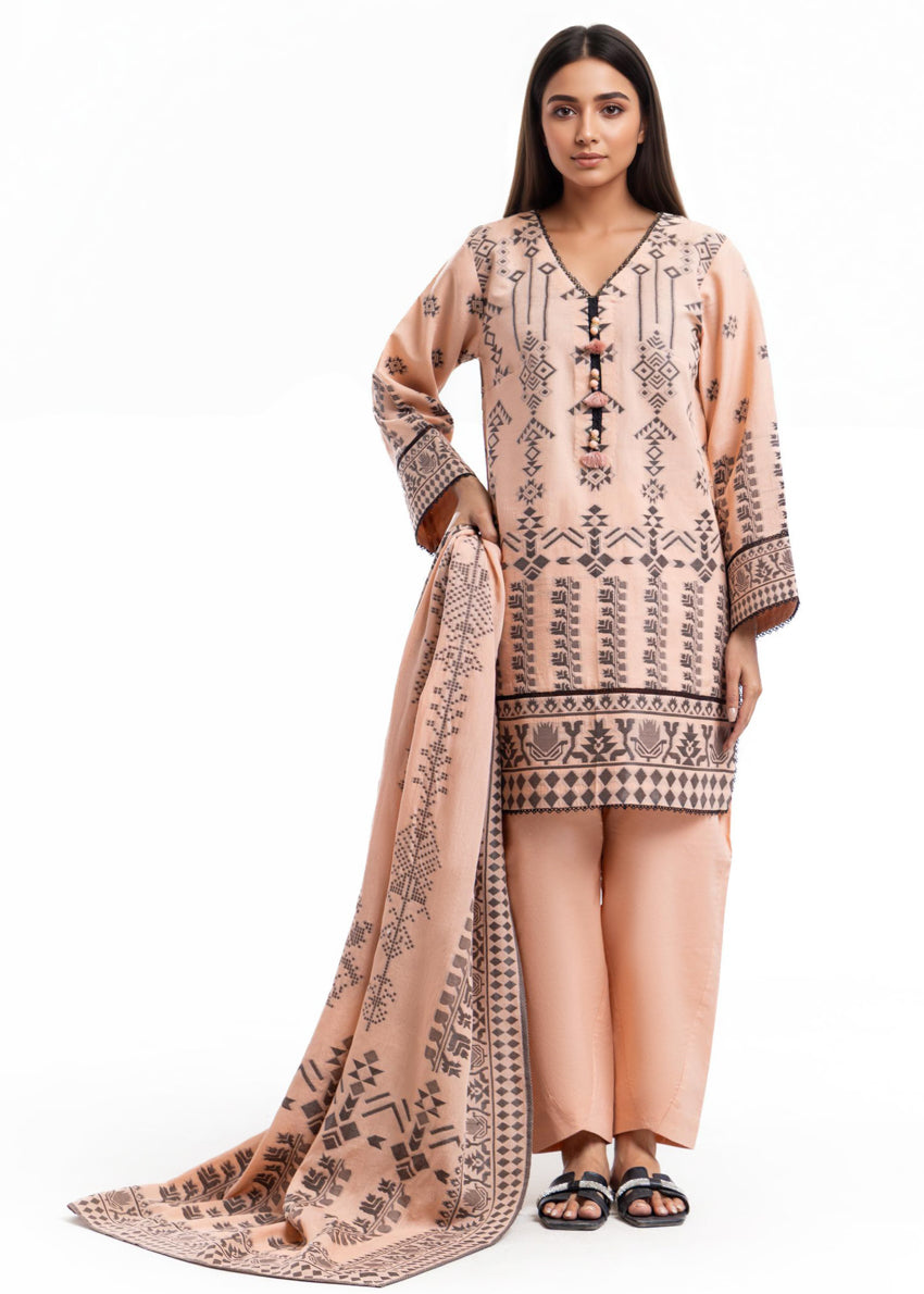 Bonanza Satrangi Peach-Jacquard-3 Piece (WU3PSBS26K2M16), view 1