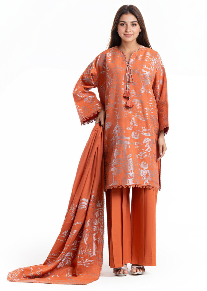 Bonanza Satrangi Rust-Jacquard-3 Piece (WU3PSBS26K2M19), view 1