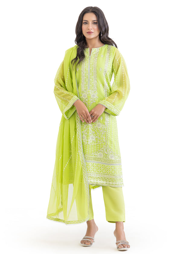 Green-Chiffon-3 Piece (WU3PSLS25AF3P)