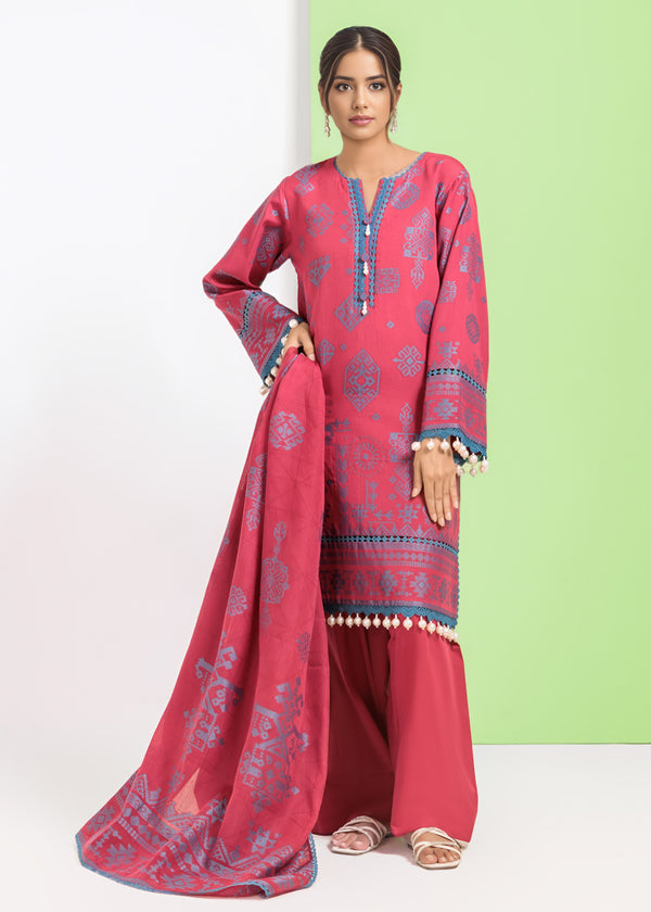 Maroon-Jacquard-3 Pc (WUS25J3045)