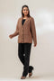 KHAKI-SHAWL COLLAR-FULL SLEEVE-SWEATER (23W-007-65)