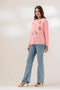 PINK-ROUND NECK FULL SLEEVE-SWEATER (23W-030-65)