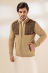 WHEAT-TURTLE NECK FULL ZIPPER-FULL SLEEVE (902-16)