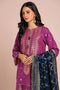 PURPLE-JACQUARD-3 PIECE (ABN233P08B)