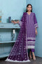 PURPLE-CAMBRIC CHICKANKARI - 3 PC (ACKS223P03)