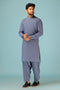 W-GREY-BLENDED-SHALWAR SUIT - (GSBB23-022)