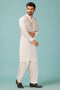 C-WHITE-BLENDED-SHALWAR SUIT - (GSBB23-023)