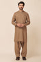 KHAKI-BLENDED-SHALWAR SUIT - (GSBW23-016)