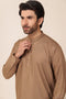 KHAKI-BLENDED-SHALWAR SUIT - (GSBW23-016)