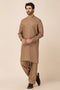 KHAKI-BLENDED-SHALWAR SUIT - (GSBW23-016)