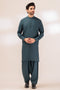 E-GREEN-BLENDED-SHALWAR SUIT - (GSBW23-026)