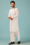 O-WHITE-BLENDED-SHALWAR SUIT - (GSSW23-002)