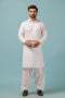 WHITE-BLENDED-SHALWAR SUIT - (GSSW23-022)