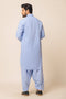 SKY-BLUE-BLENDED-SHALWAR SUIT - (GSSW23-041)