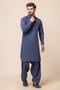 MN-BLUE-BLENDED-SHALWAR SUIT - (GSSW23-070)