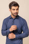 MN-BLUE-BLENDED-SHALWAR SUIT - (GSSW23-070)