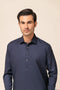 N-BLUE-BLENDED-SHALWAR SUIT - (GSSW23-072)