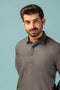 CHARCOAL-BLENDED-SHALWAR SUIT - (GSSW23-077)