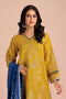 MUSTARD-JACQUARD-3 PIECE (HBN233P08)