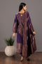 PURPLE-JACQUARD-3 PIECE (JSS233P08)