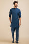 C-NAVY-BLENDED-Kurta Pajama Trouser - (KSB23-024)