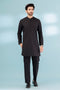 BLACK-BLENDED-Kurta Pajama Trouser - (KSB23-025)