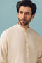 O-WHITE-BLENDED-KURTA SHALWAR - (KSRB23-028)