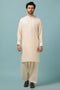 O-WHITE-BLENDED-KURTA SHALWAR - (KSRB23-028)