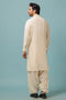 O-WHITE-BLENDED-KURTA SHALWAR - (KSRB23-028)