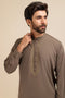 OLIVE-BLENDED-KURTA SHALWAR - (KSRB23-029)