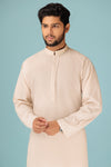 W-CREAM-BLENDED-KURTA SHALWAR - (KSRB23-034)