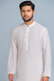 EG-WHITE-BLENDED-KURTA SHALWAR (KSRS23-030)