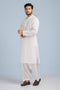 EG-WHITE-BLENDED-KURTA SHALWAR (KSRS23-030)