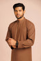 C-BROWN-BLENDED-KURTA SHALWAR (KSRS23-049)