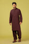 RED WINE-BLENDED-KURTA SHALWAR - (KSRS23-059)