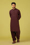 RED WINE-BLENDED-KURTA SHALWAR - (KSRS23-059)