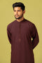 RED WINE-BLENDED-KURTA SHALWAR - (KSRS23-059)