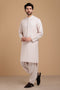 ASH-WHITE-BLENDED-KURTA SHALWAR- (KSRS23-073)