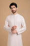 ASH-WHITE-BLENDED-KURTA SHALWAR- (KSRS23-073)